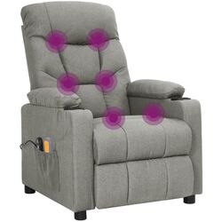 Fotoliu de masaj VidaXL 3098827 (Light Grey) Thumb