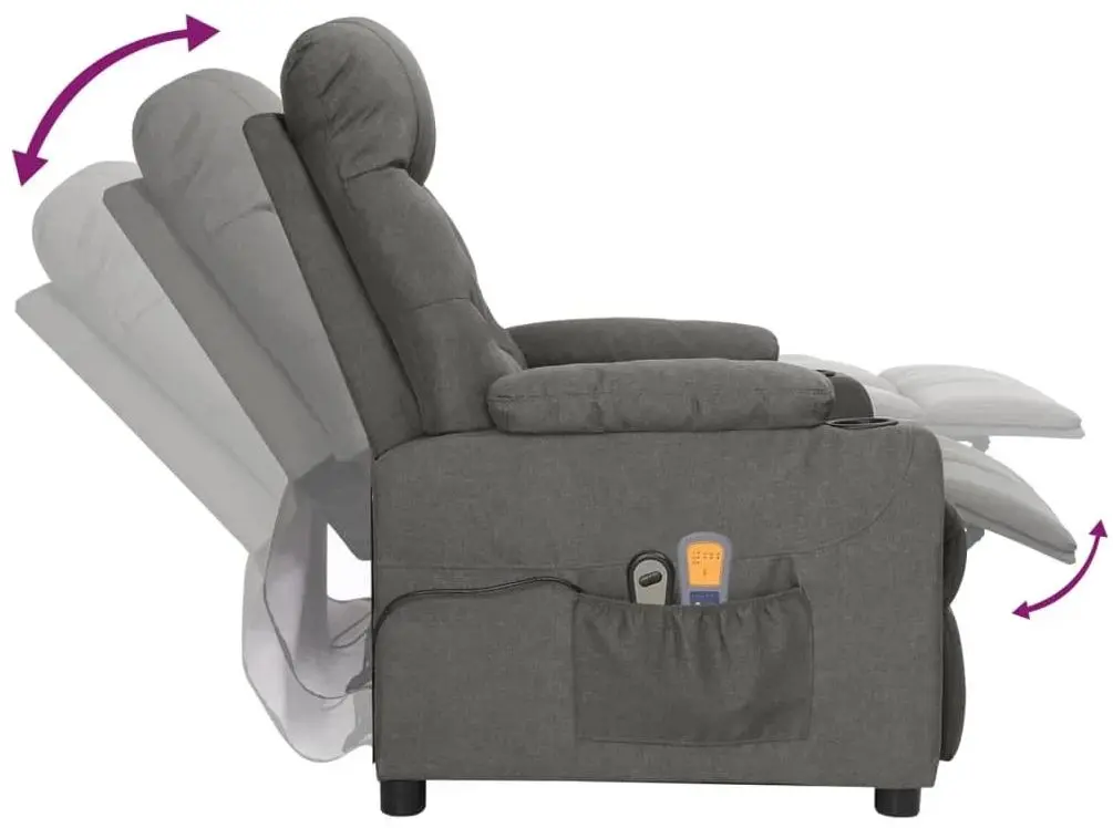Массажное кресло VidaXL 3098828 (Dark Grey) - 4