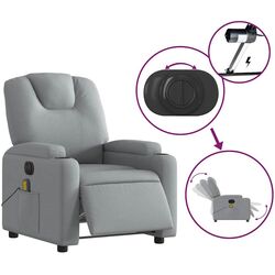 Fotoliu de masaj VidaXL 3204356 (Light Grey) Thumb