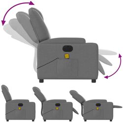 Fotoliu de masaj VidaXL 3204357 (Dark Grey) Thumb