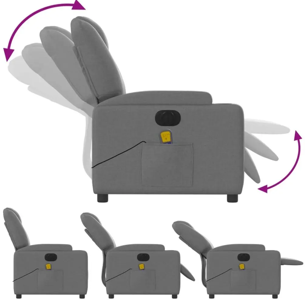 Fotoliu de masaj VidaXL 3204357 (Dark Grey)