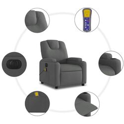 Fotoliu de masaj VidaXL 3204357 (Dark Grey) Thumb