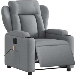 Fotoliu de masaj VidaXL 3204470 (Light Grey) Thumb