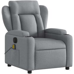 Fotoliu de masaj VidaXL 3204470 (Light Grey) Thumb