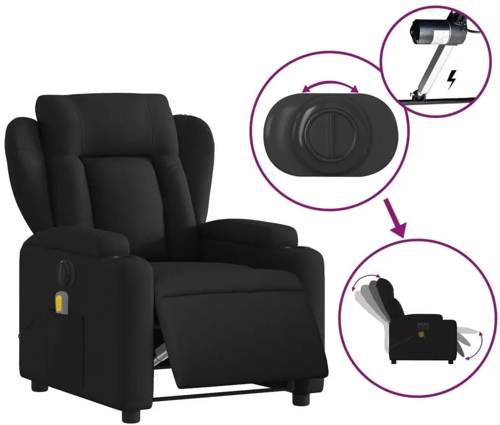 Массажное кресло VidaXL 3204472 (Black)