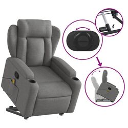 Fotoliu de masaj VidaXL 3204495 (Dark Grey) Thumb