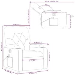 Fotoliu de masaj VidaXL 3204765 (Black) Thumb