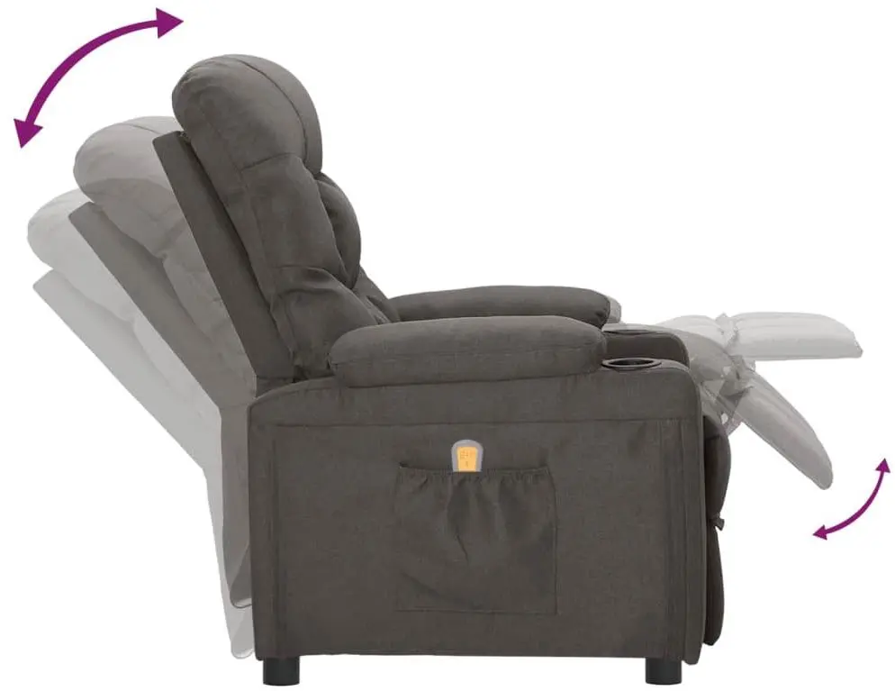 Массажное кресло VidaXL 339093 (Dark Grey) - 6