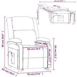 Массажное кресло VidaXL 340937 (Dark Grey) Thumb