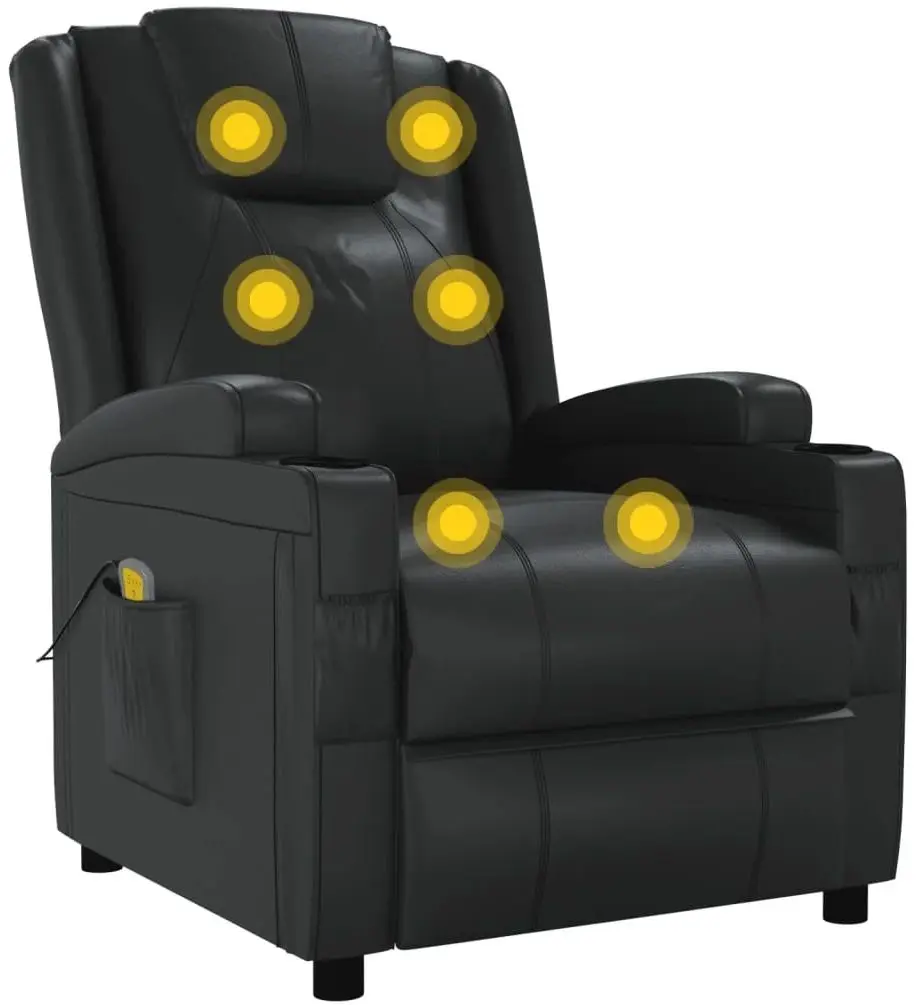 Fotoliu de masaj VidaXL 342712 (Black)