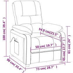 Fotoliu de masaj VidaXL 348288 (Dark Grey) Thumb