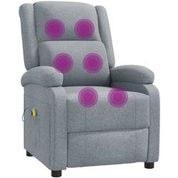 Fotoliu de masaj VidaXL 348447 (Light Grey) Thumb