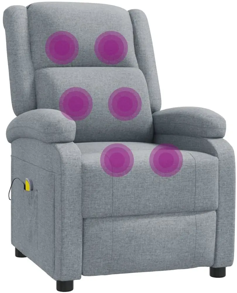 Fotoliu de masaj VidaXL 348447 (Light Grey) - 4