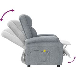 Fotoliu de masaj VidaXL 348447 (Light Grey) Thumb