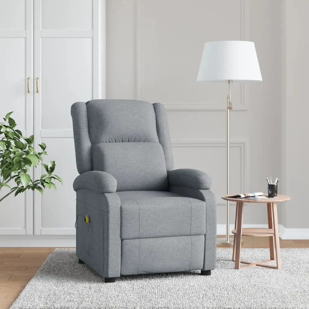Fotoliu de masaj VidaXL 348447 (Light Grey)