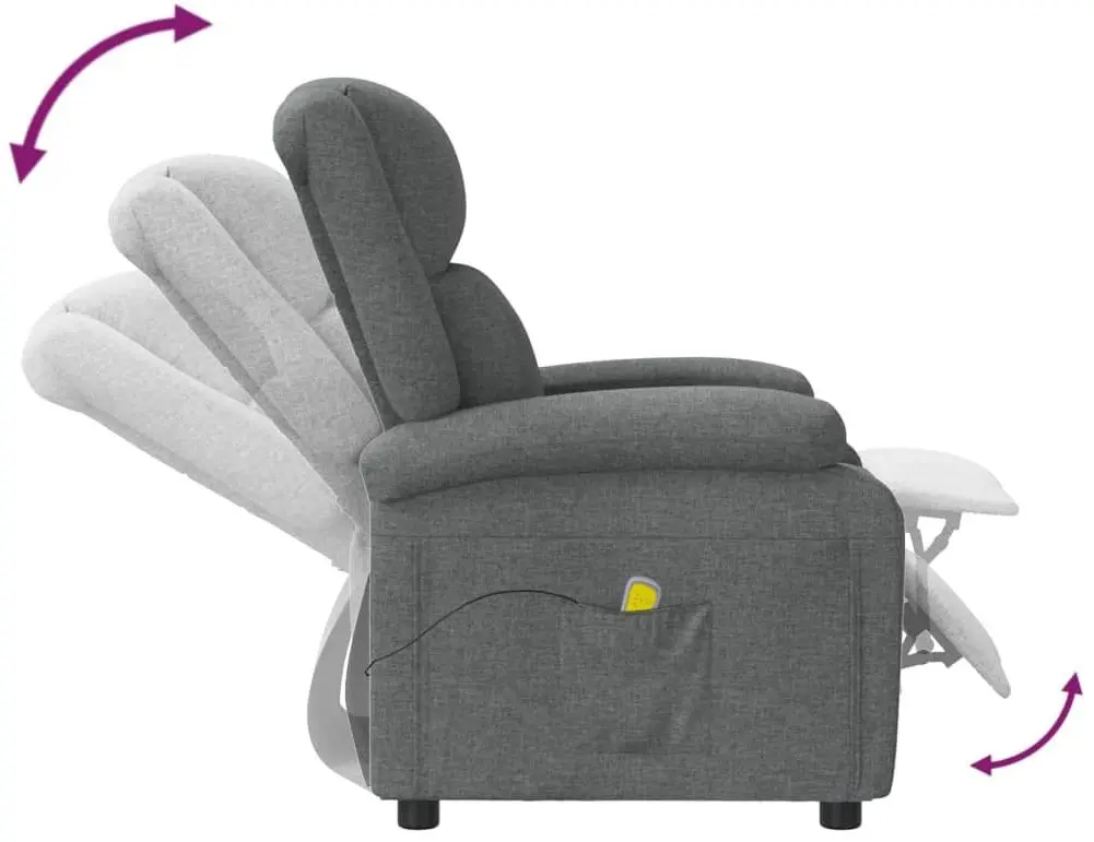 Массажное кресло VidaXL 348448 (Dark Grey) - 6