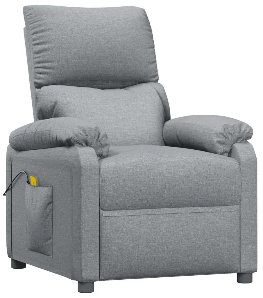 Fotoliu de masaj VidaXL 348469 (Light Grey)