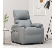 Fotoliu de masaj VidaXL 348469 (Light Grey)