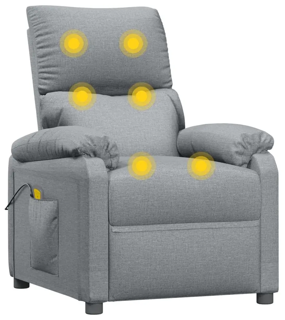 Fotoliu de masaj VidaXL 348469 (Light Grey)