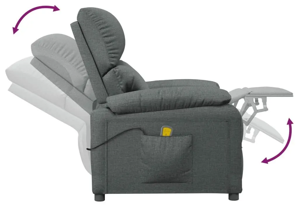 Fotoliu de masaj VidaXL 348470 (Dark Grey)