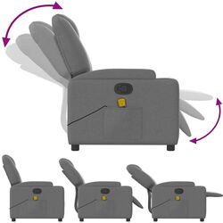 Массажное кресло VidaXL 372378 (Dark Grey) Thumb