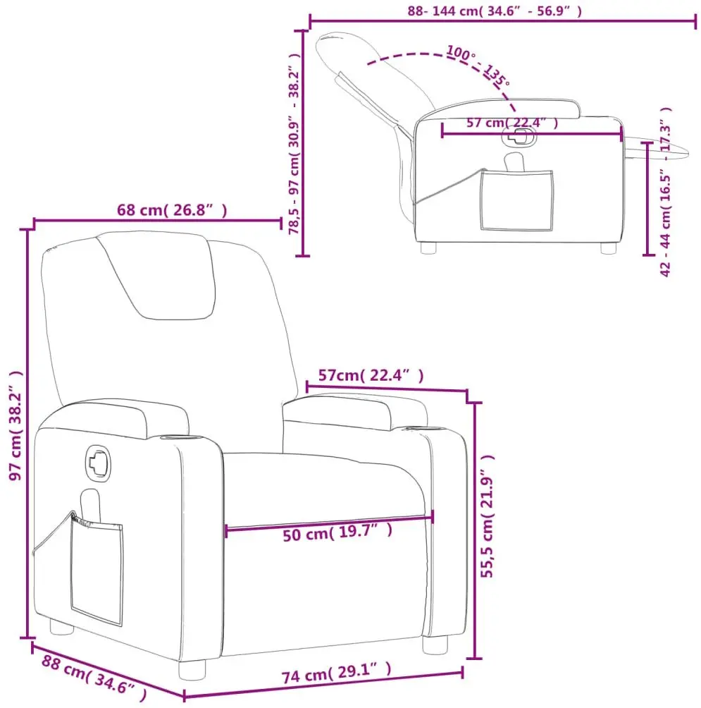 Массажное кресло VidaXL 372378 (Dark Grey)