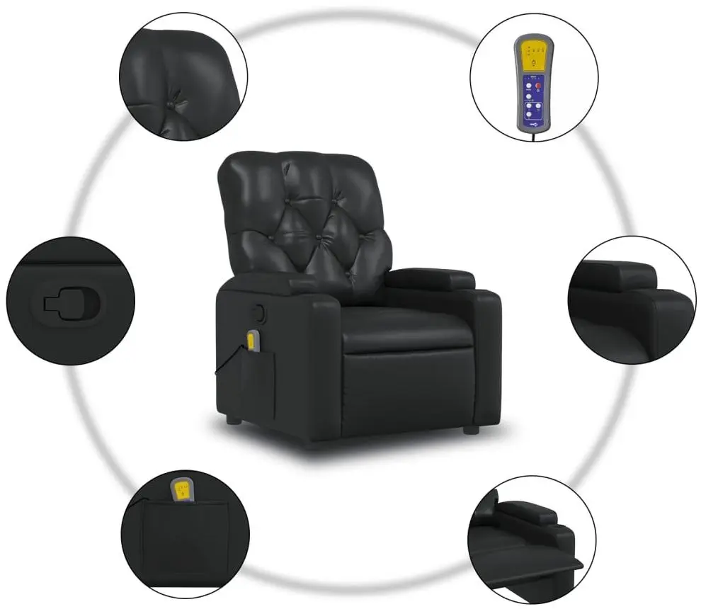 Массажное кресло VidaXL 372510 (Black)