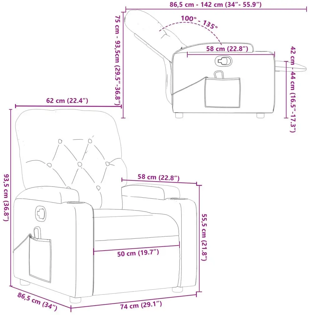 Массажное кресло VidaXL 372510 (Black)