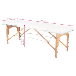 Masa pentru masaj ActivFizjo 126965 (White/Wood) Thumb
