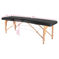 Masa pentru masaj ActivFizjo 126967 (Black/Wood) Thumb