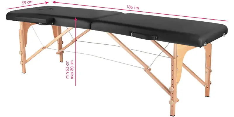 Masa pentru masaj ActivFizjo 126967 (Black/Wood) - 7