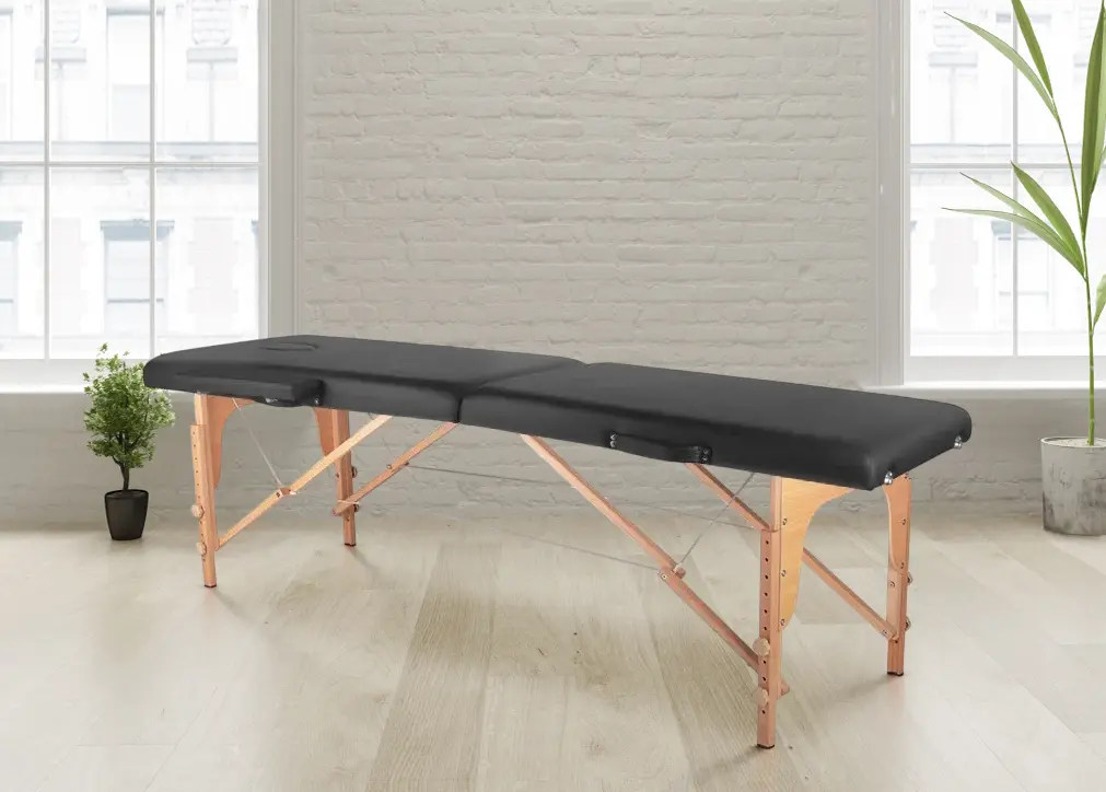 Masa pentru masaj ActivFizjo 126967 (Black/Wood)