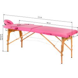 Массажный стол ActivFizjo Comfort 147199 (Pink/Wood) Thumb