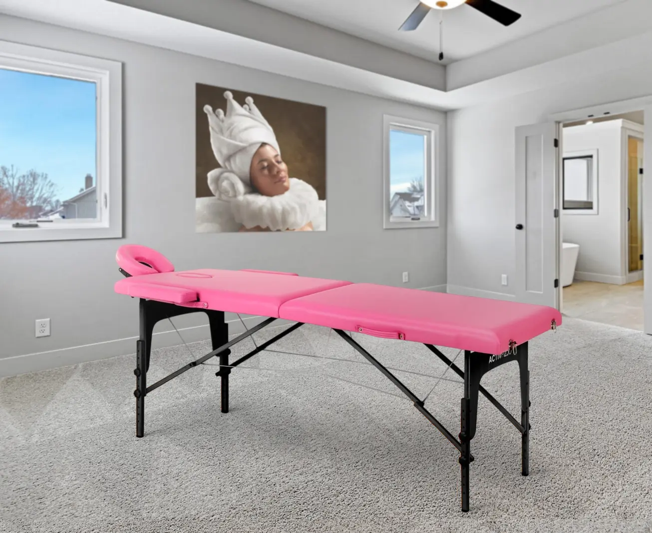 Массажный стол ActivFizjo Comfort 147201 (Pink/Black)