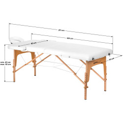Masa pentru masaj ActivFizjo Lux 144002 (White/Wood) Thumb