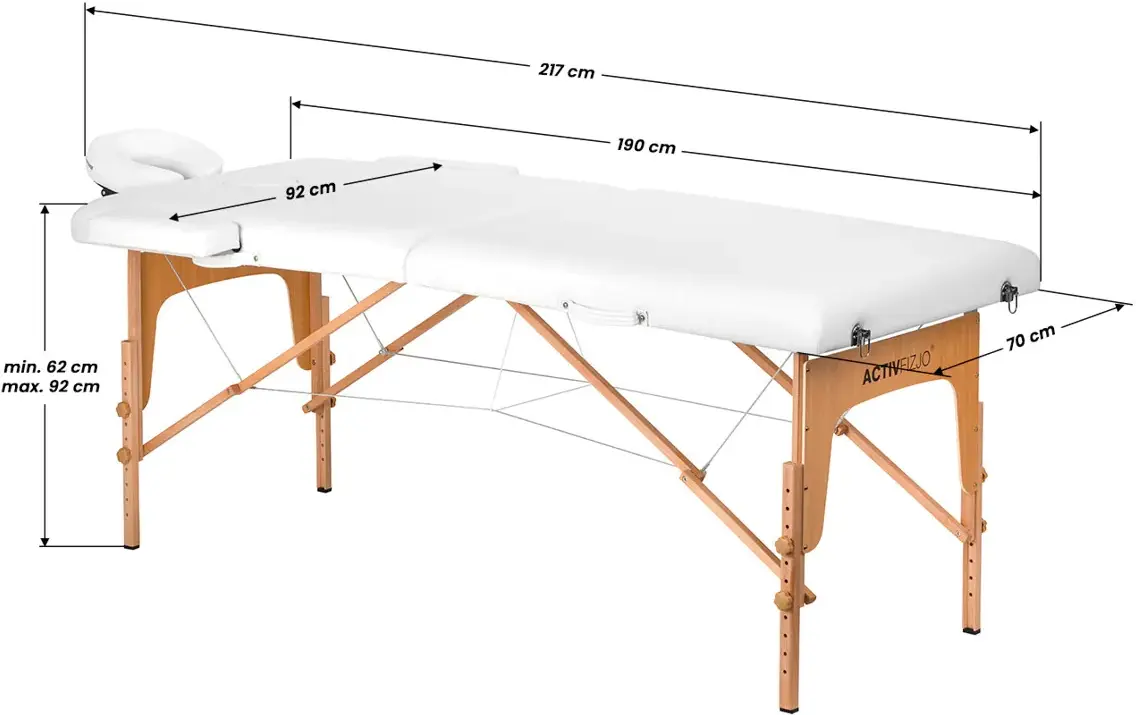 Masa pentru masaj ActivFizjo Lux 144002 (White/Wood) - 8