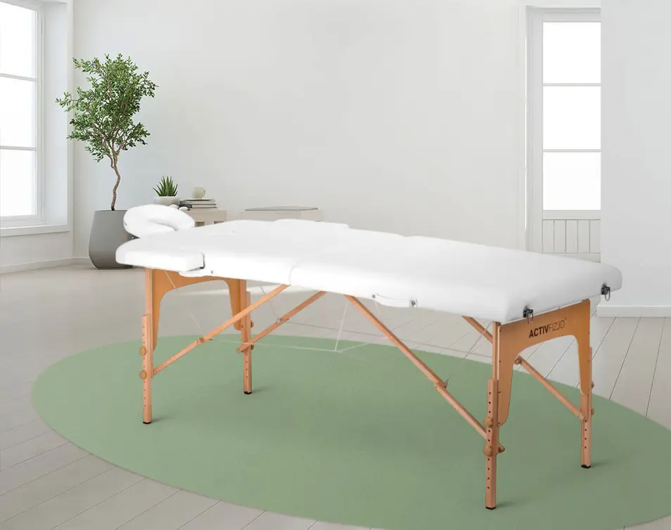 Masa pentru masaj ActivFizjo Lux 144002 (White/Wood)