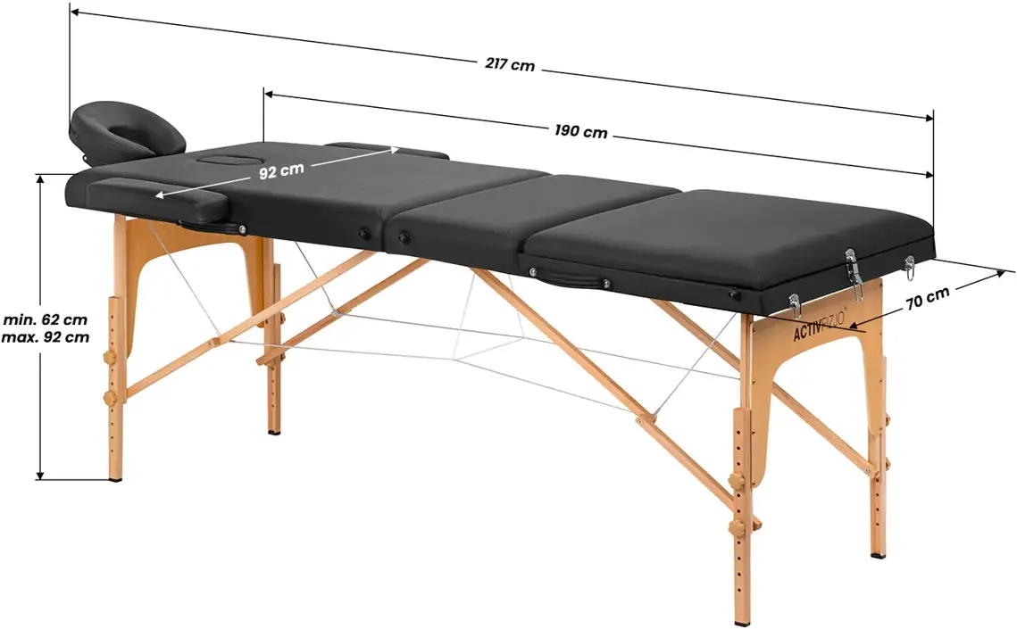 Массажный стол ActivFizjo Lux 144003 (Black/Wood) - 10