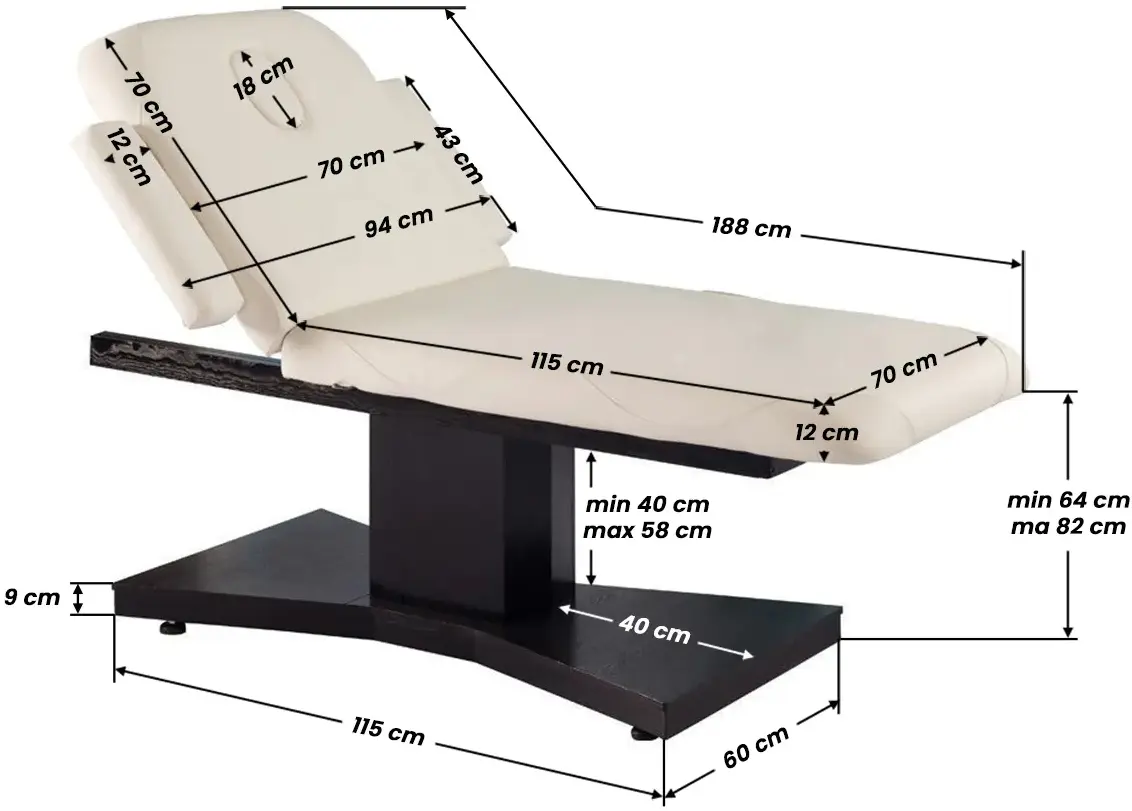 Массажный стол Azzurro 805 109092 (Latte/Venge)