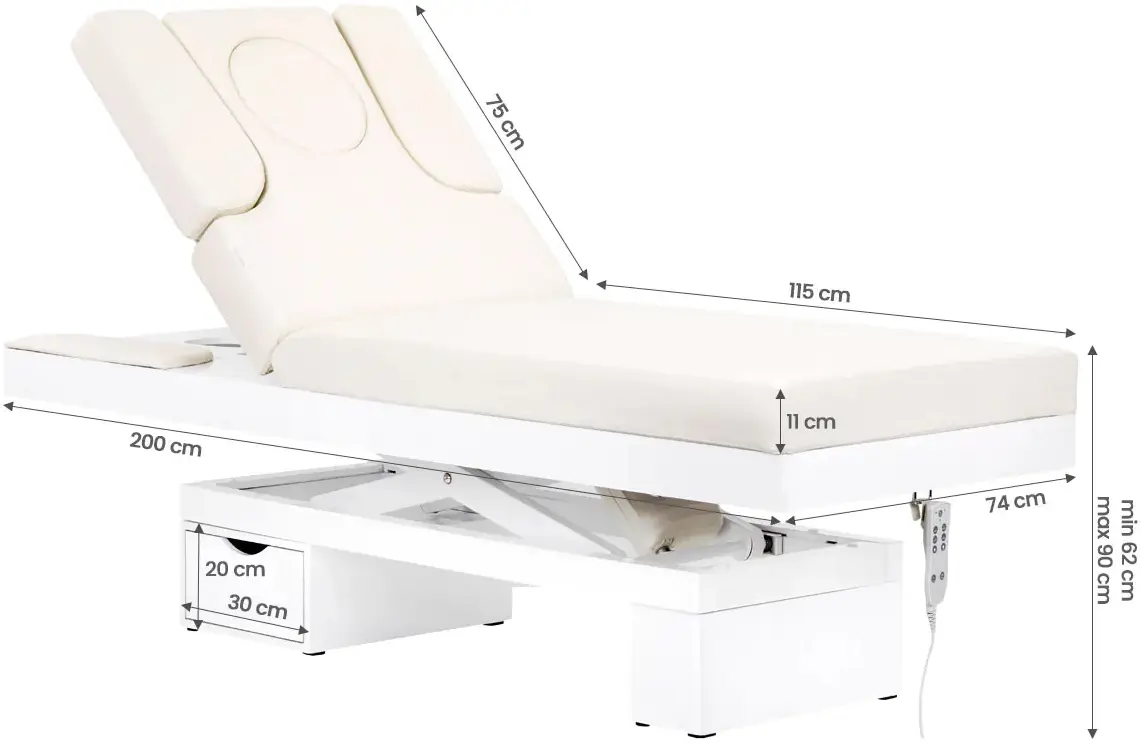 Masa pentru masaj Azzurro 815B 126478 (Cream/White) - 9