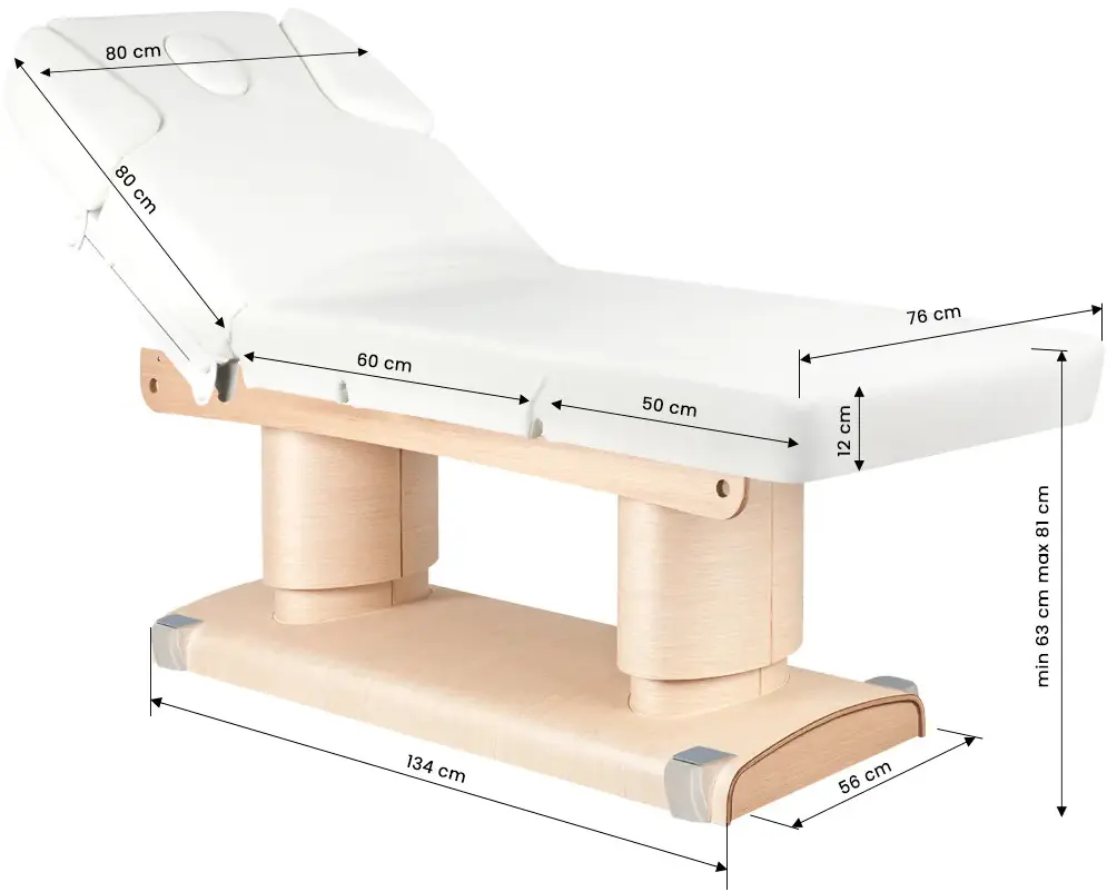 Masa pentru masaj Azzurro 838 123557 (White/Beige)