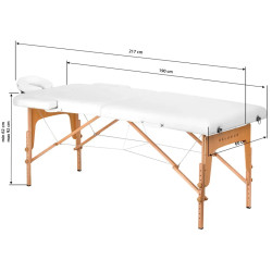 Masa pentru masaj Balance 2 Segment 155272 (White/Natural) Thumb