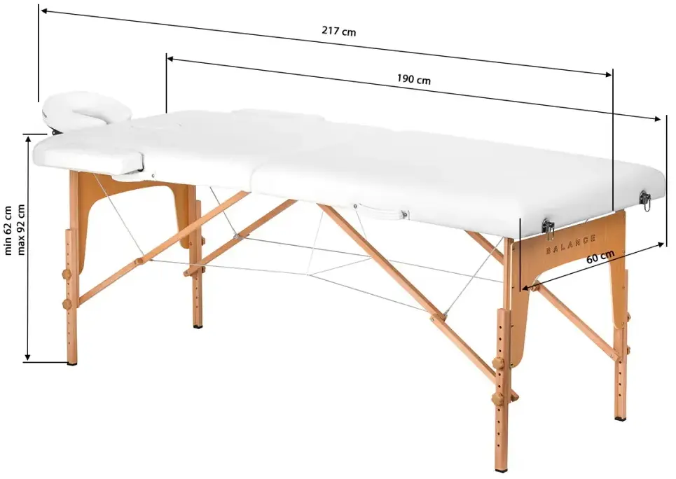 Masa pentru masaj Balance 2 Segment 155272 (White/Natural)