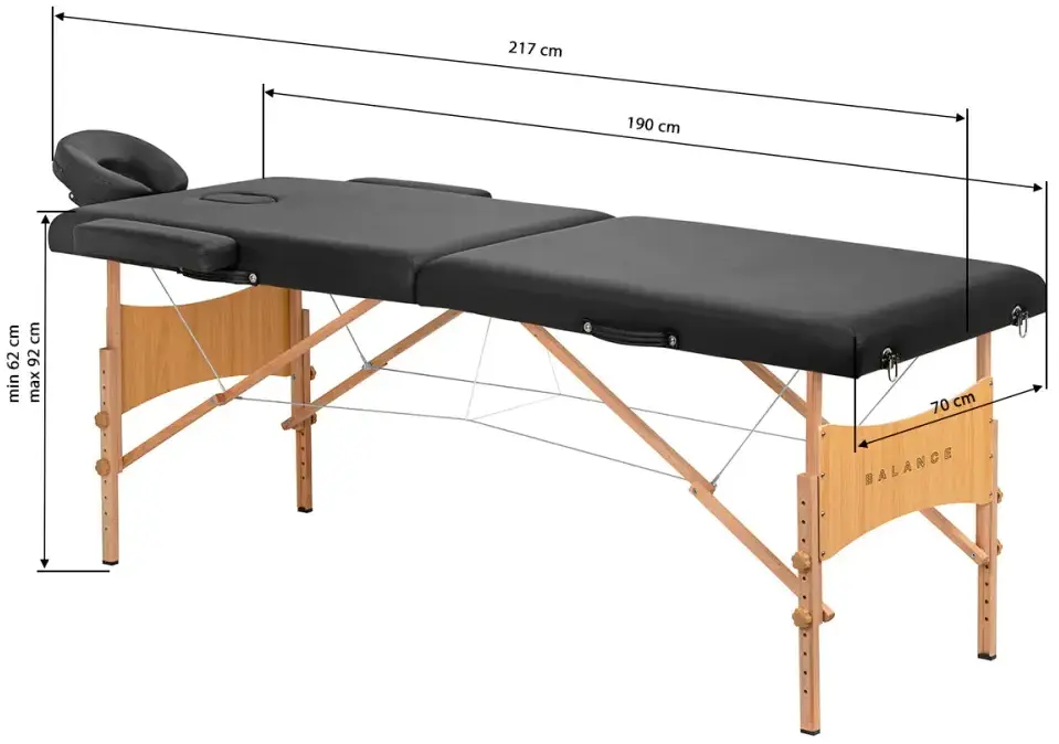 Массажный стол Balance Lux 2 Segment 155278 (Black/Natural) - 18