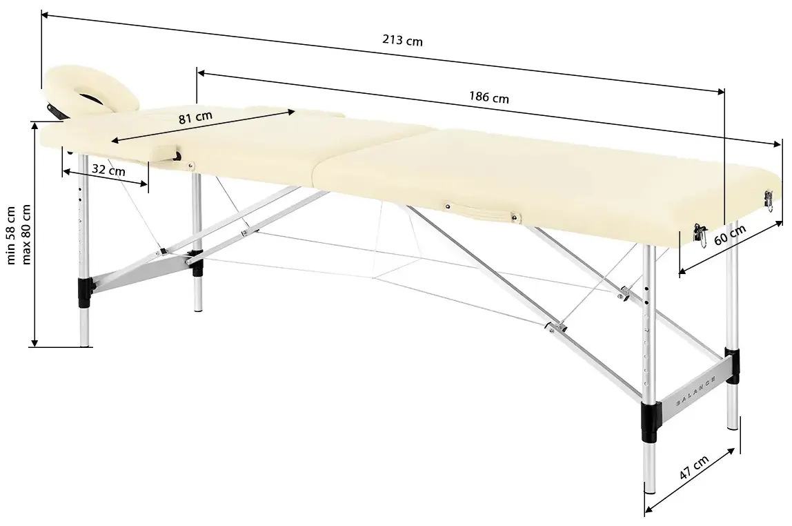 Masă de masaj pliabilă Balance 2 Segment 155270 (Cream)