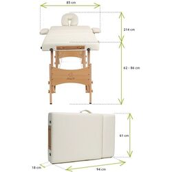 Masa de masaj Body-Fit 642 (Ivory/Wood) Thumb