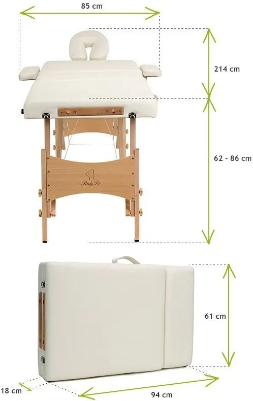 Masa de masaj Body-Fit 642 (Ivory/Wood)