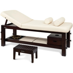 Masa pentru masaj Fabulo Shirodhara (Cream/Dark Walnut) Thumb