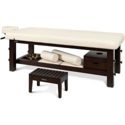 Masa pentru masaj Fabulo Shirodhara (Cream/Dark Walnut)
