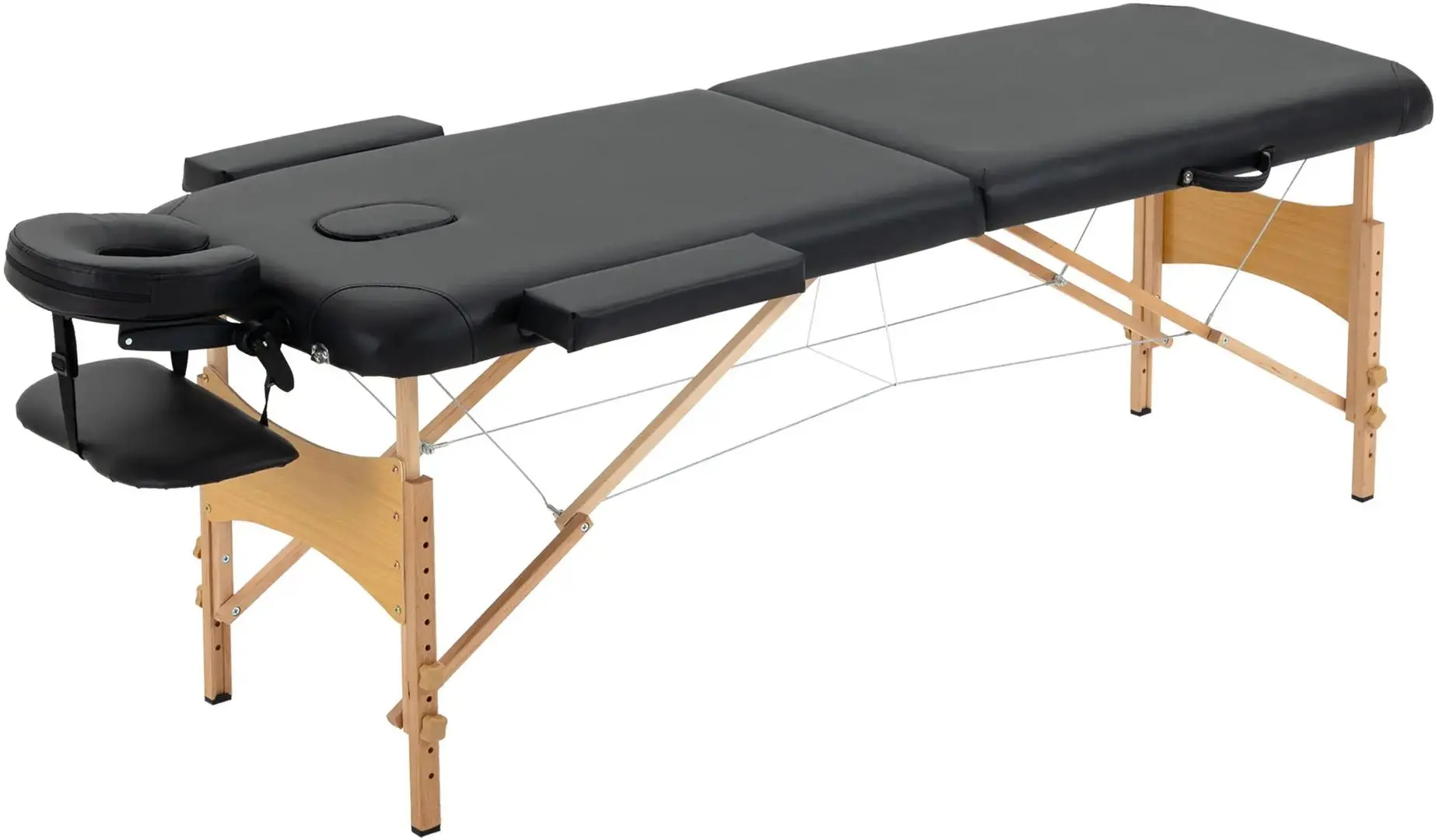 Массажный стол Homcom 5550-3291 185x60x88 cm (Black/Wood)